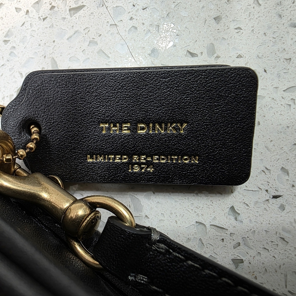 Coach Re-Edition "1974 The Dinky" Black Leather Shoulder Bag - Gorgeous - Picture 13 of 14